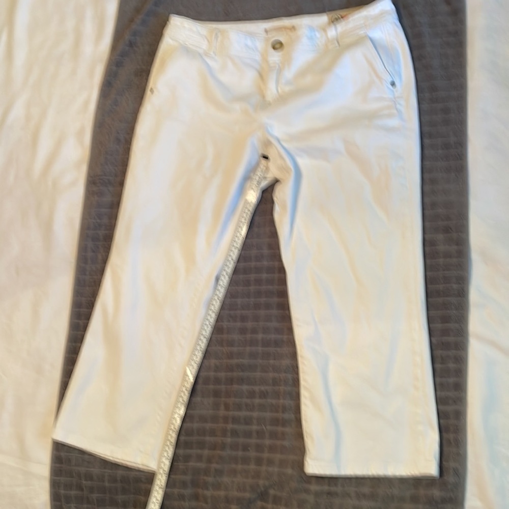 White Cropped Women's Jeans Ankle Pants